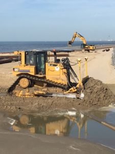 Strandophogingen aan de Belgische kust