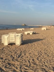 Het Blankenbergse strand na een zonnige dag